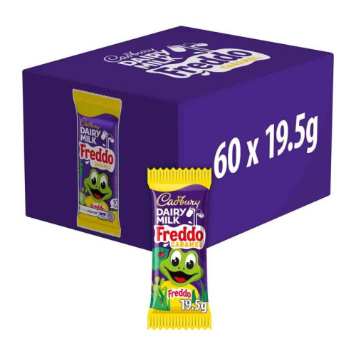 CADBURY DAIRY MILK CARAMEL FREDDO CHOCOLATE BAR 60x19.5G PMP &Acirc;&pound;0.39