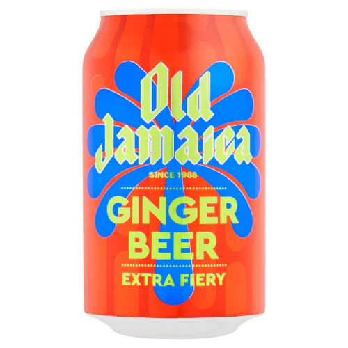 OLD JAMAICA GINGER BEER EXTRA FIERY ZERO CAN 24x330ML