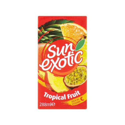 SUN EXOTIC STILL TROPICAL CARTON 27 x 288ML PMP &Acirc;&pound;0.79P
