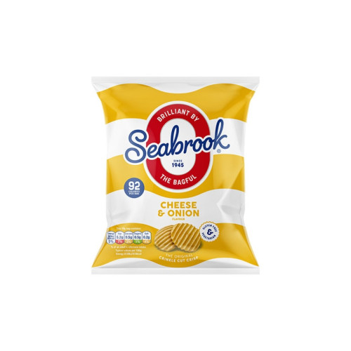 SEABROOK CHEESE & ONION CRISPS 12x84G PMP &Acirc;&pound;1.25