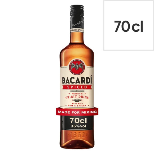 BACARDI SPICED RUM BOTTLE 1x70CL PMP &Acirc;&pound;16.99