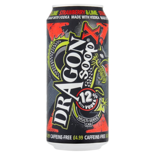 DRAGON SOOP X STRAWBERRY & LIME READY TO DRINK CAN 8x440ML PMP &Acirc;&pound;4.99