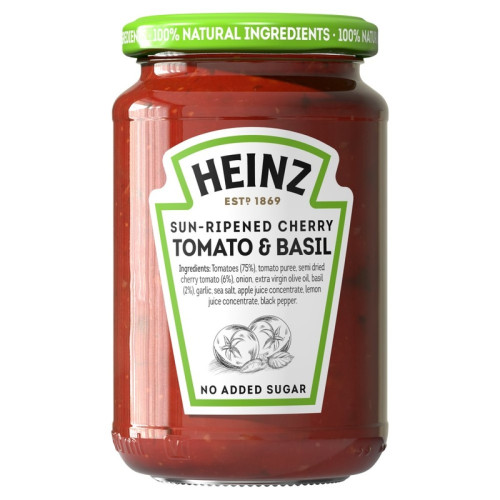 HEINZ CHERRY TOMATO & BASIL PASTA SAUCE 6x350G PMP &Acirc;&pound;1.99