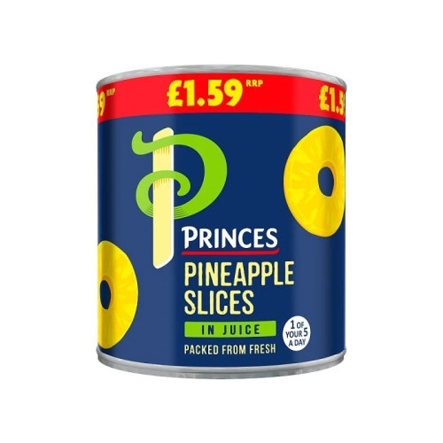 PRINCES PINEAPPLE SLICES IN JUICE 6x432G PMP &Acirc;&pound;1.59