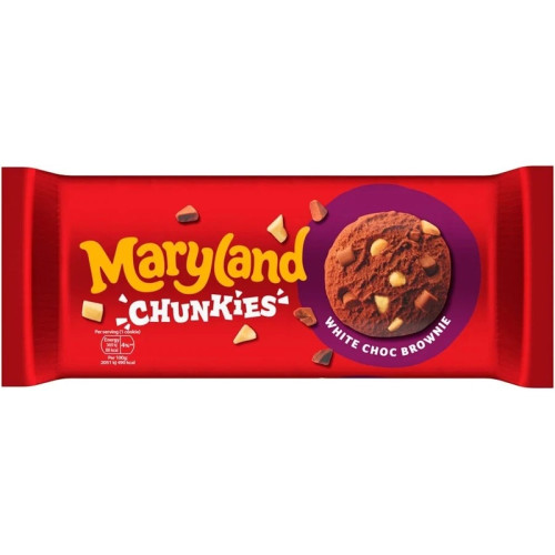 MARYLAND CHUNKY WHITE CHOCOLATE BROWNIE COOKIES 12x144G PMP &Acirc;&pound;1.59