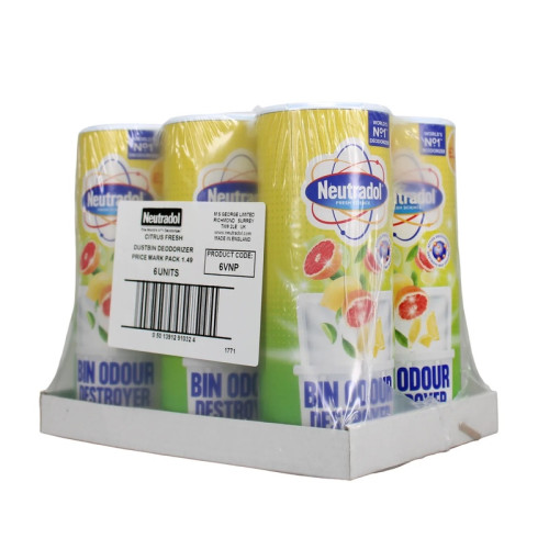 NEUTRADOL BIN DEODORISER CITRUS FRESH 6x350G PMP &Acirc;&pound;1.49