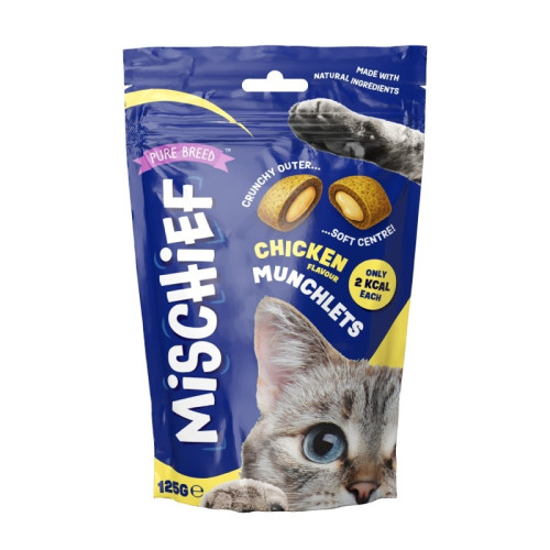 PURE BREED CHICKEN FLAVOUR PILLOW CAT TREATS 12x125G