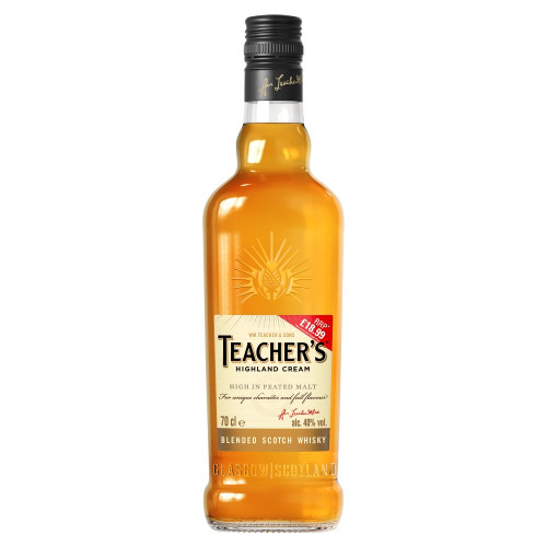 TEACHERS HIGHLAND CREAM BLENDED SCOTCH WHISKY BOTTLE 6x70CL PMP &Acirc;&pound;18.99