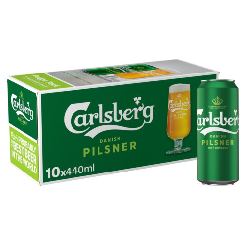 CARLSBERG PILSNER LAGER 10 PACK CAN 2x440ML PMP &Acirc;&pound;9.99