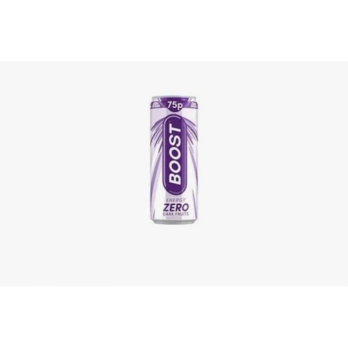 BOOST ENERGY SUGAR FREE DARK FRUITS CAN 24x250ML PMP &Acirc;&pound;0.75