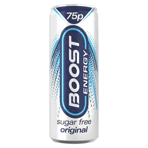 BOOST ENERGY SUGAR FREE CITRUS ZEST CAN 24x250ML PMP &Acirc;&pound;0.75