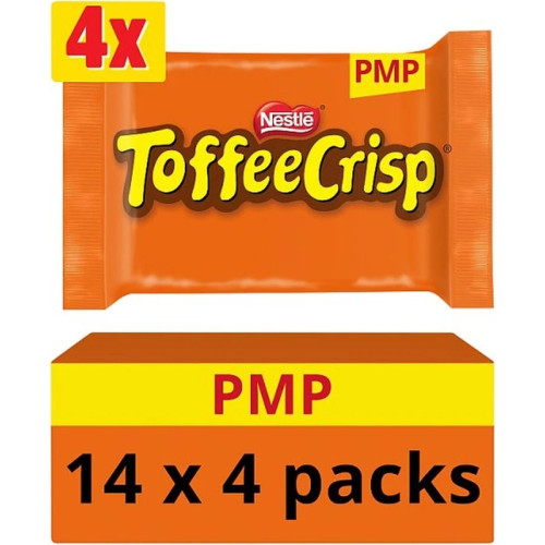 TOFFEE CRISP CHOCOLATE 4 PACK 14x124G PMP &Acirc;&pound;1.85