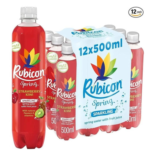 RUBICON SPARKLING STRAWBERRY KIWI BOTTLE 12x500ML PMP &Acirc;&pound;1.29
