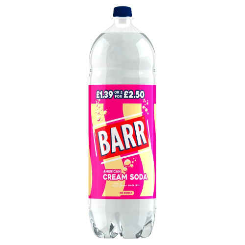 BARR AMERICAN CREAM SODA BOTTLE 6x2L PMP &Acirc;&pound;1.39/ 2F&Acirc;&pound;2.50