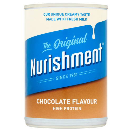 NURISHMENT PROTEIN CHOCOLATE CAN 12x400G PMP &Acirc;&pound;1.49