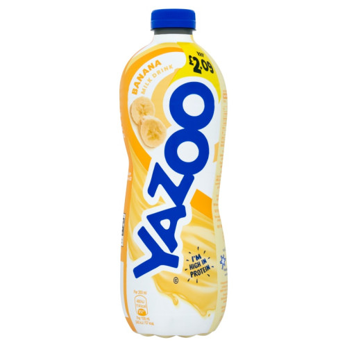 YAZOO MILK BANANA BOTTLE 6x1L PMP &Acirc;&pound;2.09