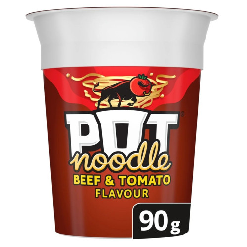 POT NOODLE BEEF & TOMATO 12x90G PMP &Acirc;&pound;1.29