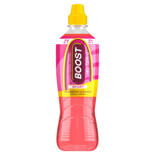 BOOST SPORT RASPBERRY & MANGO BOTTLE 12x500ML PMP &Acirc;&pound;1.00