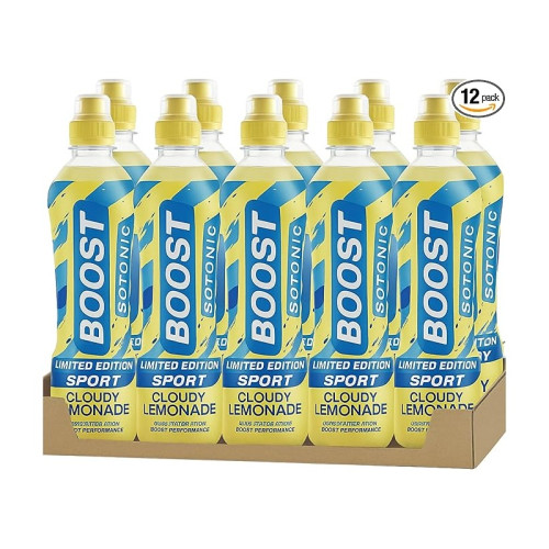 BOOST SPORT CLOUDY LEMON BOTTLE 12x500ML PMP &Acirc;&pound;1.00