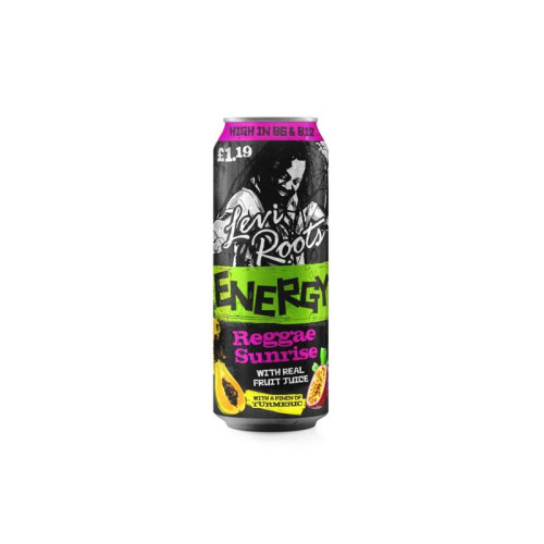 LEVI ROOTS ENERGY REGGAE SUNRISE CAN 12x500ML PMP &Acirc;&pound;1.19