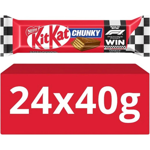 KITKAT CHUNKY FARBLED F1 MILK CHOCOLATE BAR 24x40G