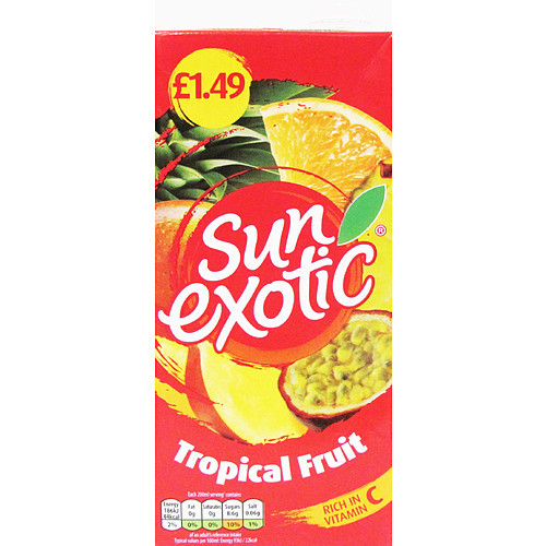 SUN EXOTIC STILL TROPICAL CARTON 12x1L PMP &Acirc;&pound;1.49