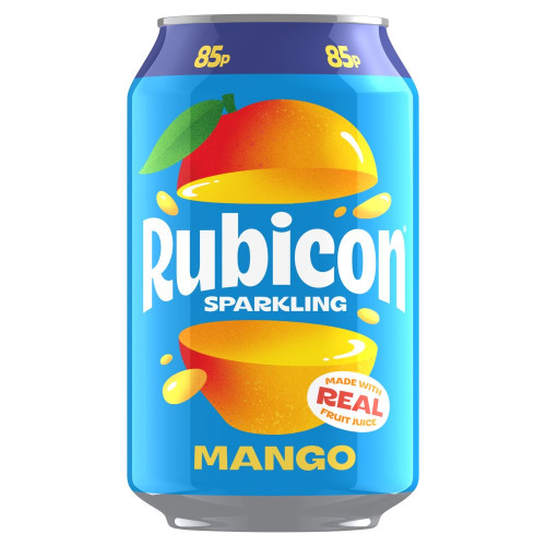 RUBICON SPARKLING MANGO CAN 24x330ML PMP &Acirc;&pound;0.85