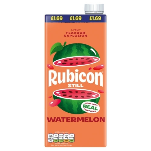 RUBICON STILL WATERMELON CARTON 12x1L PMP &Acirc;&pound;1.69