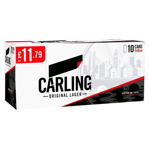 CARLING ORIGINAL LAGER 10 PACK CAN 1x2x440ML PMP &Acirc;&pound;11.79
