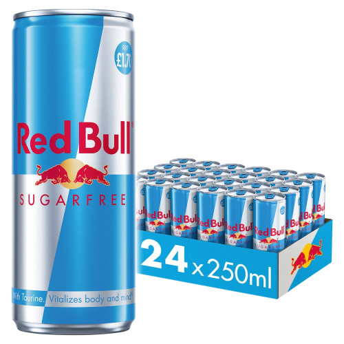 RED BULL ENERGY SUGAR FREE CAN 24x250ML PMP &Acirc;&pound;1.70