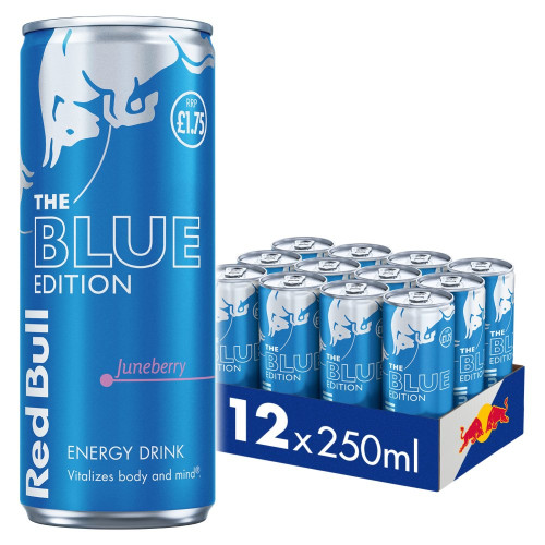 RED BULL BLUE EDITION JUNEBERRY CAN 12x250ML PMP &Acirc;&pound;1.75