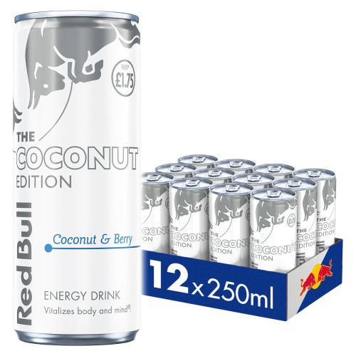RED BULL COCONUT EDITION COCONUT BERRY CAN 12x250ML PMP &Acirc;&pound;1.75