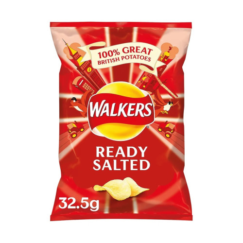 WALKERS READY SALTED CRISPS 32x32.5G PMP &Acirc;&pound;0.85