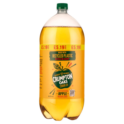 CRUMPTON OAKS APPLE CIDER BOTTLE 4x2.5L PMP &Acirc;&pound;5.19