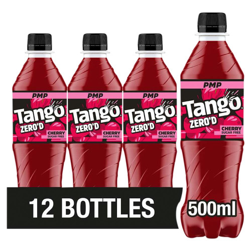 TANGO CHERRY SUGAR FREE BOTTLE 12x500ML PMP &Acirc;&pound;1.30