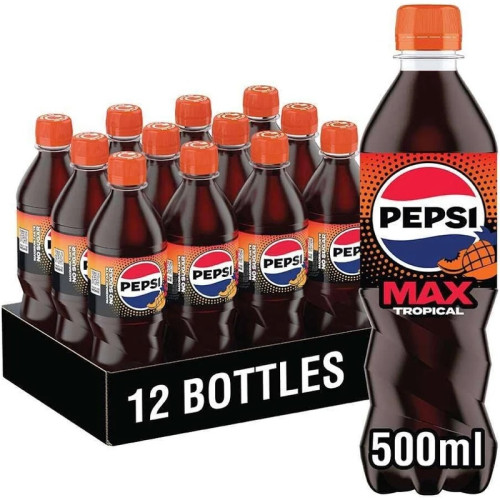 PEPSI MAX TROPICAL BOTTLE 12x500ML PMP &Acirc;&pound;1.39