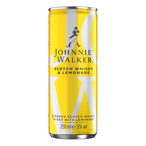 JOHNNIE WALKER WHISKY & LEMONADE READY TO DRINK CAN 12x250ML