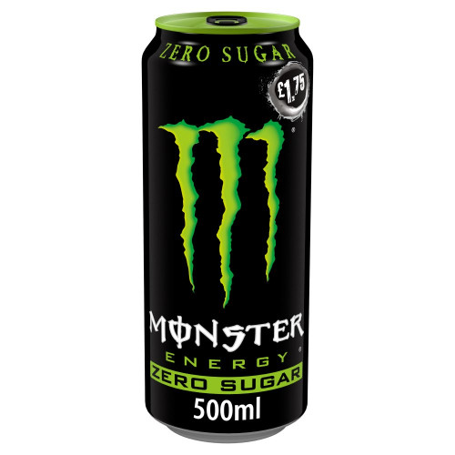 MONSTER ENERGY ZERO SUGAR FREE CAN 12x500ML PMP &Acirc;&pound;1.75