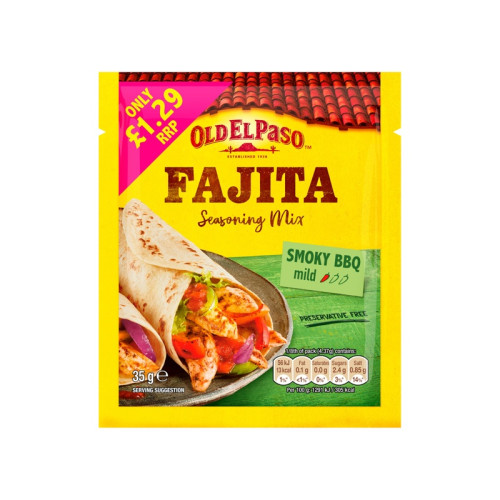 OLD EL PASO FAJITA SPICE MIX 12X35G PMP &Acirc;&pound;1.29