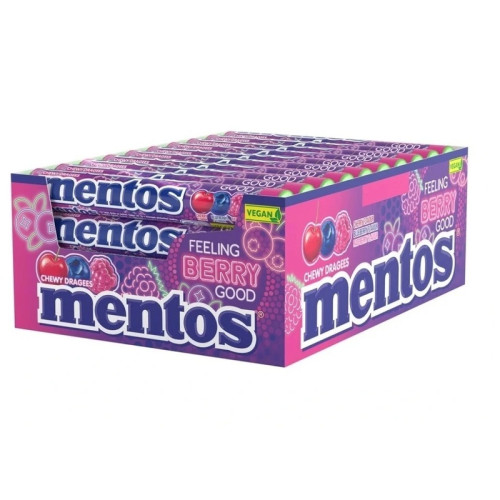 MENTOS FEELING BERRY GOOD SWEETS ROLL 40x37.5G