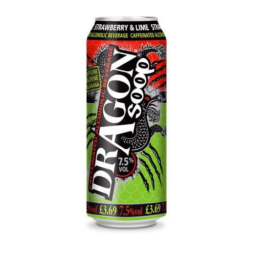 DRAGON SOOP STRAWBERRY & LIME READY TO DRINK CAN 8x500ML PMP &Acirc;&pound;3.69