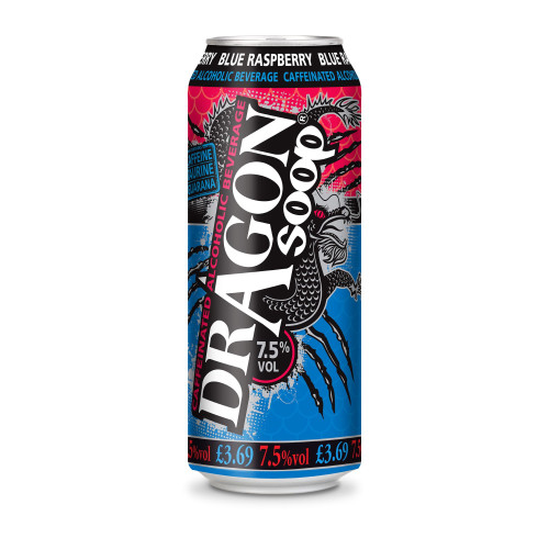DRAGON SOOP BLUE RASPBERRY READY TO DRINK CAN 8x500ML PMP &Acirc;&pound;3.69