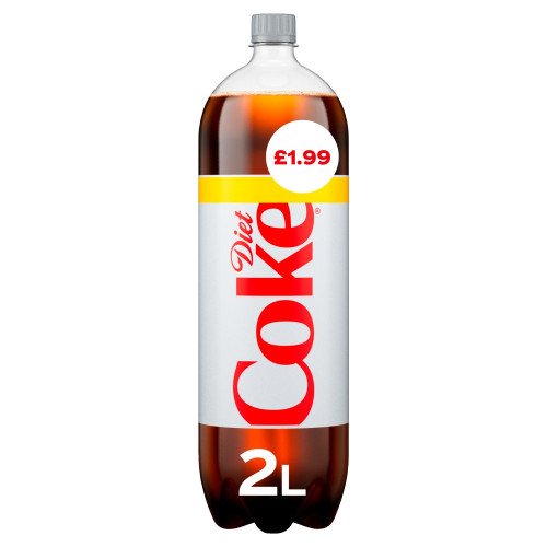 DIET COKE SUGAR FREE BOTTLE 6x2L PMP &Acirc;&pound;1.99