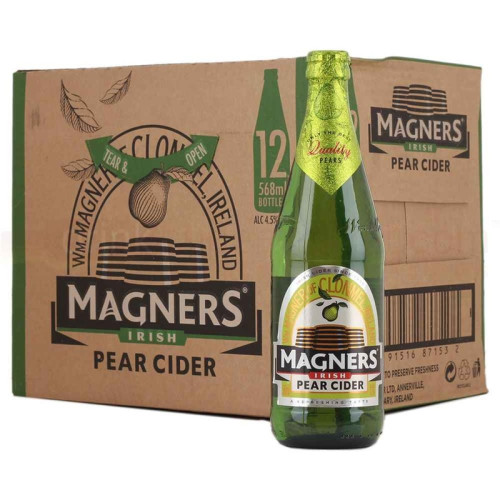 MAGNERS PEAR CIDER BOTTLE 12x568ML