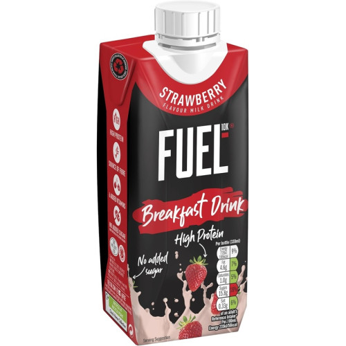 FUEL 10K BREAKFAST DRINK STRAWBERRY CARTON 8x330ML PMP &Acirc;&pound;1.49