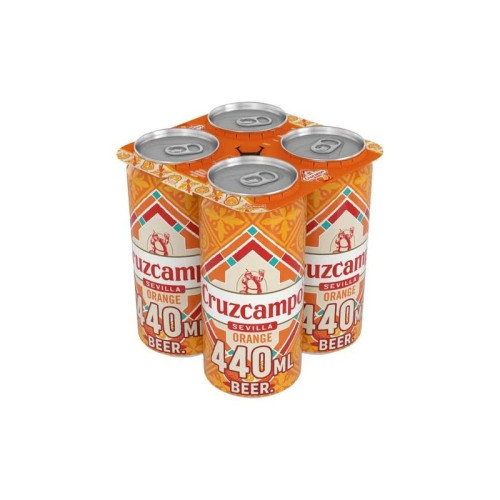 CRUZCAMPO SEVILLA ORANGE LAGER 4 PACK CAN 6x440ML