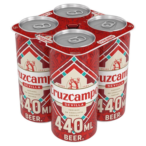 CRUZCAMPO LAGER 4 PACK CAN 6x568ML PMP &Acirc;&pound;7.49