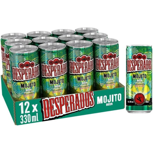 DESPERADOS MOJITO TEQUILA BEER CAN 12X330ML