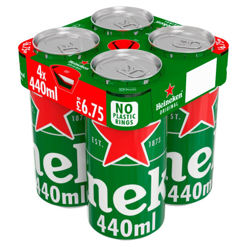 HEINEKEN PREMIUM LAGER 4 PACK CAN 6x440ML PMP &Acirc;&pound;6.75