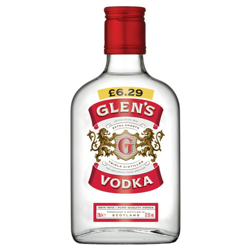 GLENS VODKA BOTTLE 6x20CL PMP &Acirc;&pound;6.29
